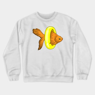 Goldfish Swimming Lifebuoy Crewneck Sweatshirt